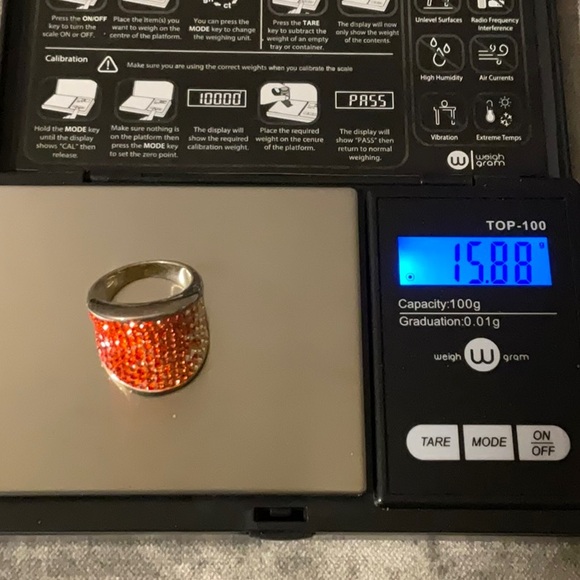 Sterling Silver Ombre Cocktail Ring - Picture 6 of 6